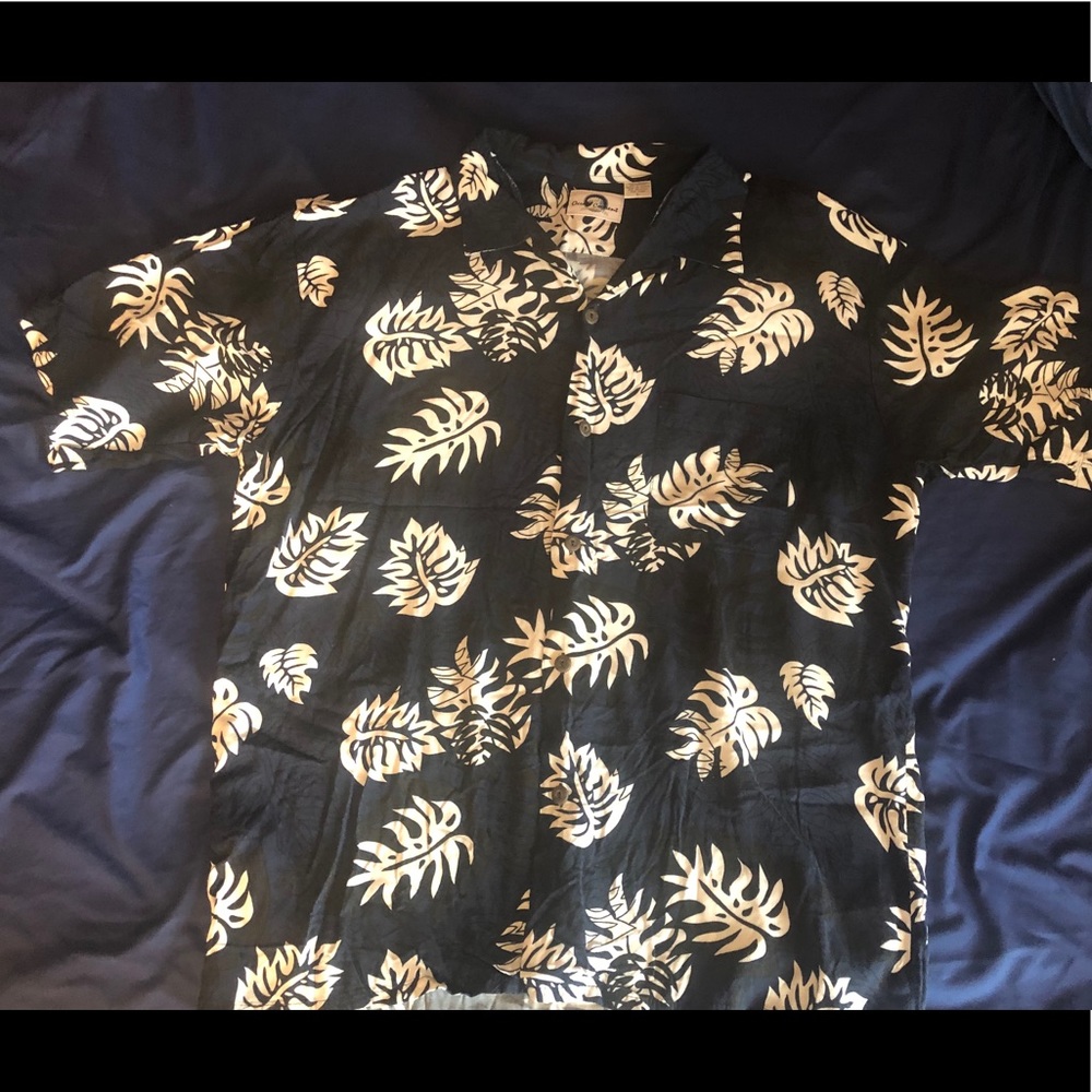 Hawaiian Shirt (Navy Blue)
